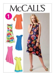6465 MCCALLS 1 HOUR SEWING TIME SHAPED DRESSES SLEEVES OR NOT PATTERN 8-16;  16-24 new choice